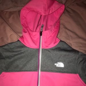 The North Face pink and grey jacket